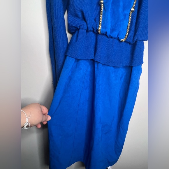 RARE VINTAGE 80s Ciao Ltd Made in Hong Kong Wool blend Dress Women's Size 8 - Picture 9 of 12